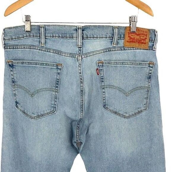 Levi's 505 Mens Classic Straight Leg Jeans Blue Denim Medium Wash Size W38 L34 - Picture 6 of 9